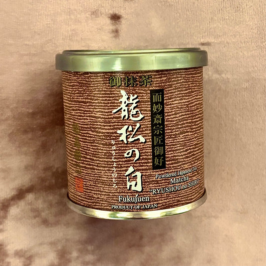 Matcha Ryushou no Shiro 30g (1.06 oz) Tin by Fukujuen – Premium Uji Matcha from Kyoto | Elegant & Refined, Gentle Umami, Clean Aftertaste & Versatile Daily Use