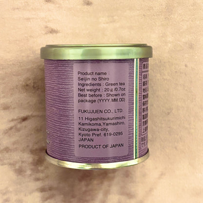 Matcha Seijin no Shiro 30g (1.06 oz) Tin by Fukujuen – Premium Uji Matcha from Kyoto | Rich Umami, Deep Sweetness, Elegant Complexity & Refined Aftertaste
