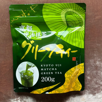 Kyoto Uji Sweetened Matcha Green Tea Powder 200g (7.05 oz) Value Pack – Premium Japanese Sweet Matcha Mix for Refreshing Iced Green Tea, Creamy Lattes, and Shaved Ice Toppings (Resealable Bag)