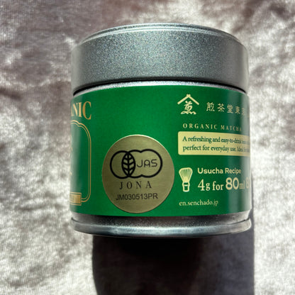 Organic Matcha 30g Tin by Senchado Tokyo – Premium Certified Organic Japanese Matcha | Smooth Creamy Texture, Refreshing Flavor, Gentle Umami & Versatile Daily Use